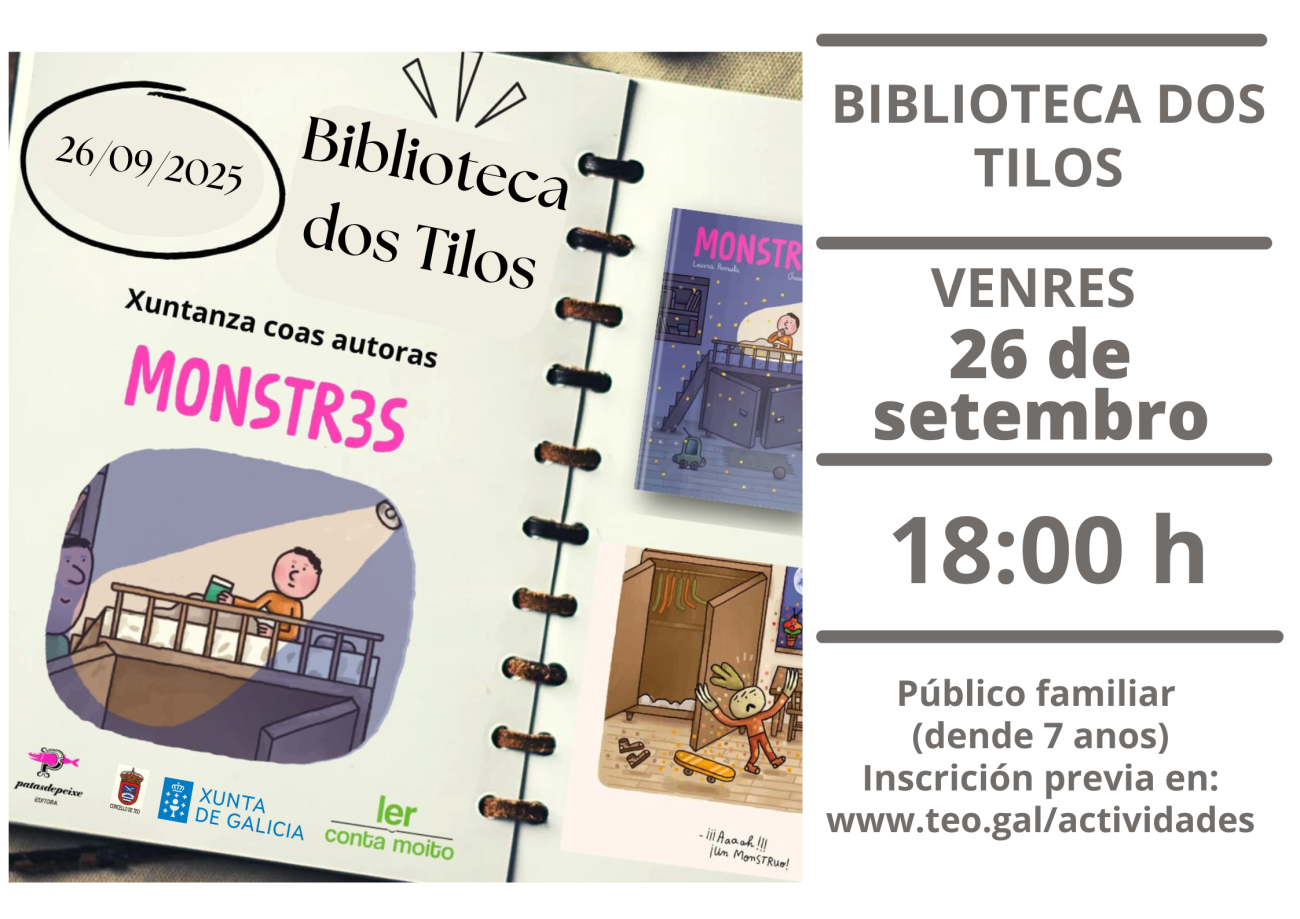 Cartel de  Monstr3s na Biblioteca dos Tilos